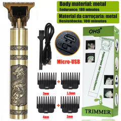 T9 USB Electric Hair Cutting Machine Rechargeable New Hair Clipper Man Shaver Tr - bom negocio