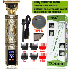 T9 USB Electric Hair Cutting Machine Rechargeable New Hair Clipper Man Shaver Tr - bom negocio