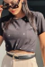T-shirt Poá Coração - Preto