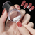 Carimbo de unhas transparente com raspador 2 pçs carimbo de geléia de silicone - comprar online