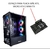 gabinete pc gamer 4 fans rgb led vidro temp. frontal e lat - Shop fãs