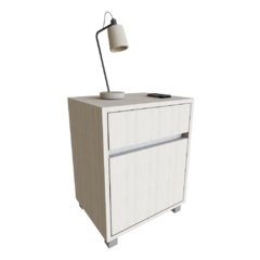 Mesa de Luz Eleganza Noir - Linea NAT - Teka Ártico - comprar online