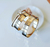 Alianças Tavannes em Ouro18k 6mm, retas, frisos delicados! OU014