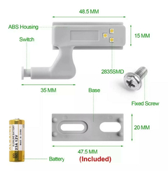 Luz Led Automática Escritorio Cajones Closets Alacenas 5pzas - tienda en línea