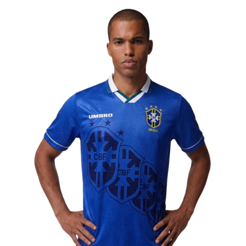 Camisa do Brasil Retrô Home 1994 Umbro Masculina - Azul