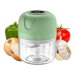 Mini processador elétrico de alimentos portátil com 3 peças de aço inox usb 250 ml bivolt - comprar online
