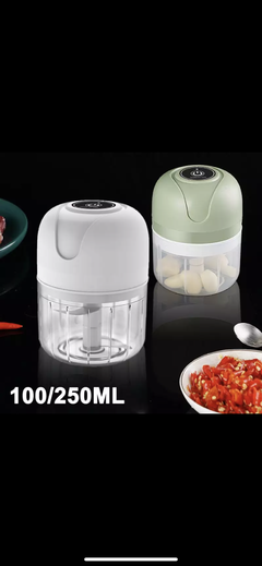 Mini processador elétrico de alimentos portátil com 3 peças de aço inox usb 250 ml bivolt