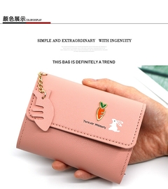 carteira fofa bolsa de moedas para meninas bolsa de cartão feminina carteira mu - AmericanBR