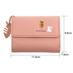 carteira fofa bolsa de moedas para meninas bolsa de cartão feminina carteira mu