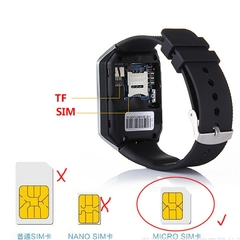 Relógio inteligente com tela de toque digital DZ09 Q18 Pulseira Câmera Bluetoo - AmericanBR