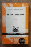 El cid campeador de Ramón Menéndez Pidal