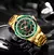 Relógio atual de pulso masculino, esportivo, marca de luxo, dourado, militar, d