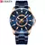 Relógio atual de pulso masculino, esportivo, marca de luxo, dourado, militar, d