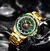 Relógio atual de pulso masculino, esportivo, marca de luxo, dourado, militar, d
