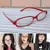 Óculos Retro Square Frame Anti-Blue Light para mulheres, vermelho, verde, ócul - comprar online