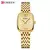 Curren-relógio de pulso feminino de luxo, pulseira de aço inoxidável, imperme na internet