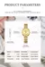 Curren luxo fino relógio para mulher elegante minimalista dial quartzo relógio