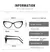 Óculos de leitura olho de gato transparente feminino elegante simples ultraleve - Multzaion store