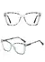 R57466 moda quadrado anti luz azul óculos tendência primavera dobradiça prescrição óculos quadros feminino óculos de leitura óptica - Multzaion store