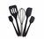 Kit Utensílio Cozinha Silicone Espátula Fouet Pincel 5 Peças