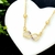 Colar de Elos com Bolinhas e Pingente Infinito com Zircônias Coloridas Semijoia no Ouro 18k