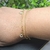 Pulseira Dupla com Pingentes de Cristal Semijoia em Ouro 18k - comprar online