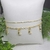 Pulseira Dupla com Pingentes de Lua Semijoia em Ouro 18k