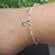 Pulseira Riviera Colorida com Pingente de Coroa Semijoia em Prata