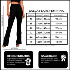 Imagem do Calça Jeans Flare Boca de Sino Feminina Várias Cores