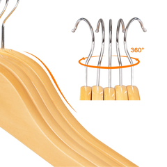 Imagen de Perchas Colgadores Madera Pack X 10 Unidades Natural
