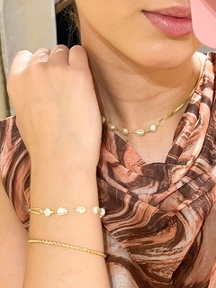 Colar Maisa Perolas Barroca Banhado a Ouro 18K
