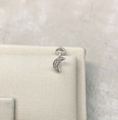 Piercing Lua Cravejado Prata - comprar online