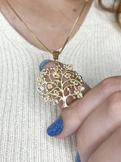 Colar Árvore da Vida Banhado a Ouro 18K