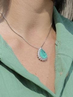 Conjunto Prata Gota Verde Fusion - comprar online