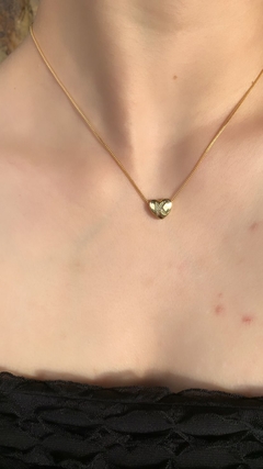 Colar Coracao Inicial Banhado a Ouro 18K - comprar online