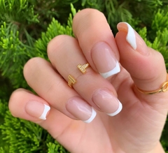 Anel Falange Flora Banhado a Ouro 18K - comprar online