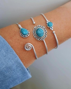 Bracelete Valeska Turquesa Prata 925 - comprar online