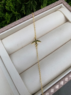 Pulseira Avião Camis Folheada a Ouro 18K