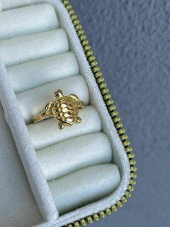 Anel Tartaruga Banhado a Ouro 18K