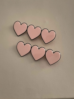 Dupla Bico de Pato Coração Rosa e Preto