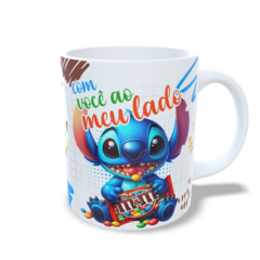 CANECA XÍCARA STITCH CHOCOLATE M&M CONFETE COLORIDOS na internet