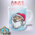 CANECA XÍCARA MAGIA DO NATAL PAPAI NOEL FUNDO AZUL E ROSA 5