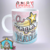 CANECA XÍCARA MAGIA DO NATAL PAPAI NOEL FUNDO AZUL E ROSA 5 - comprar online