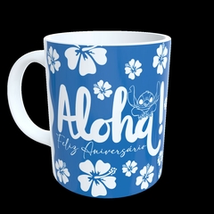 CANECA XÍCARA STITCH FAMILIA FELIZ ANIVERSÁRIO PRIMA - comprar online