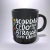 CANECA XÍCARA ACORDAR CEDO PRA ATRAZAR COM CALMA PRETA 1 na internet