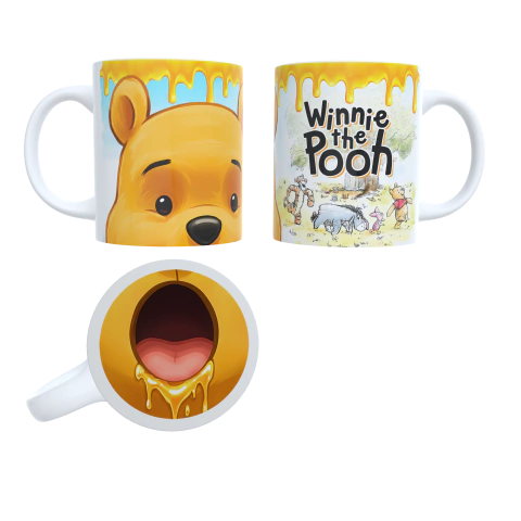 CANECA XÍCARA BOCÃO PERSONAGENS TURMA DO URSO POOH O POOH