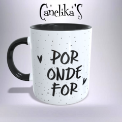 CANECA XÍCARA MINIMALISTA ROMANTICAS POR ONDE FOR 27 na internet