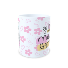 CANECA XÍCARA EXCLUSIVAS DIA DAS MÃES GATAS FUNDO ROSA - comprar online