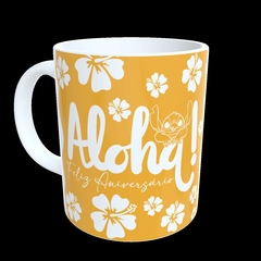 CANECA XÍCARA STITCH FAMILIA FELIZ ANIVERSÁRIO MÃE - comprar online