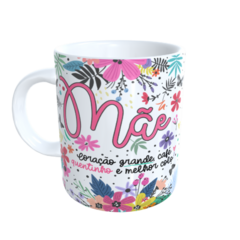 CANECA XÍCARA CORAÇÃO GRANDE, CAFÉ QUENTINHO E COLO 4 - Canelika's Canecas Personalizadas